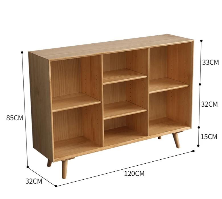 LUCAS Storage Solid Wood Bookcase Display