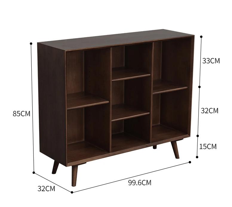 LUCAS Storage Solid Wood Bookcase Display