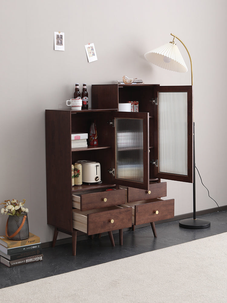 ELLEN SWEDEN Scandinavian Glass Display Bookcase Hardwood