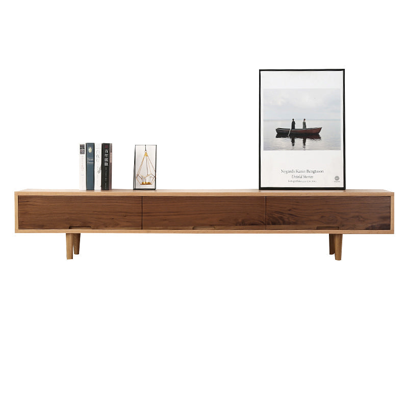 Phoebe RITZ TV Console Solid Wood Cabinet Modern Minimalist Walnut Colour