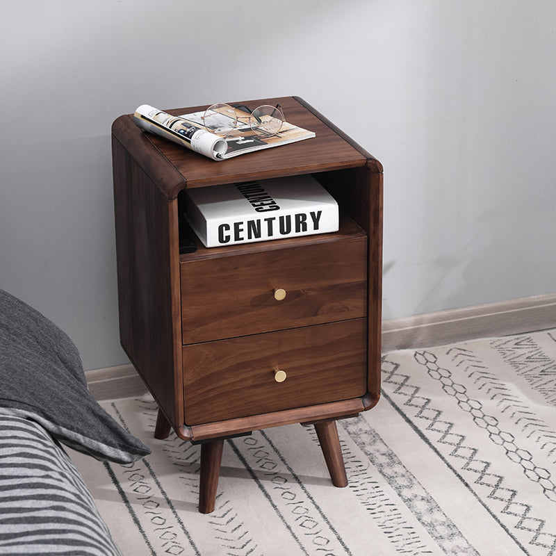 JAMES Nordic Solid Wood Bedside Cabinet Bedroom Style 35cm