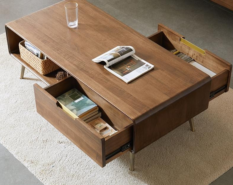 Lucas Coffee Table Solid Wood Luxury Nordic