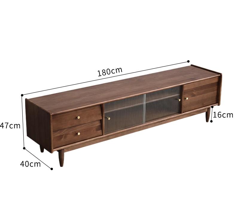 MATTHEW Nordic Solid Wood TV Console Cabinet