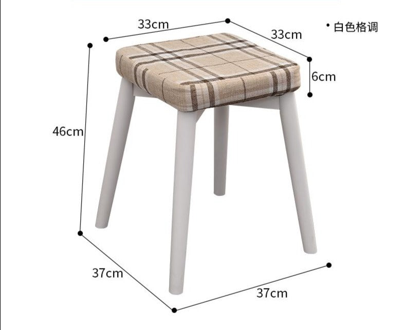 JAXON Cushion Stool Dining and Dressing Table Solid Wood