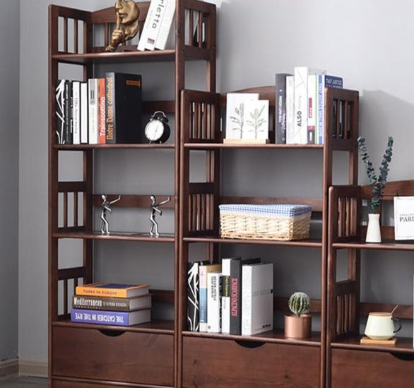 DAVIDE Modern Solid Wood Bookshelf Storage