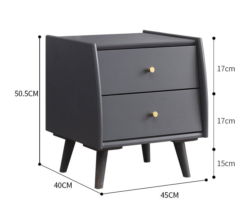 EMERSON HYATT Bedside Table Solid Wood Nordic Bedroom Lamp Table Night Stand ( 4 Colour )