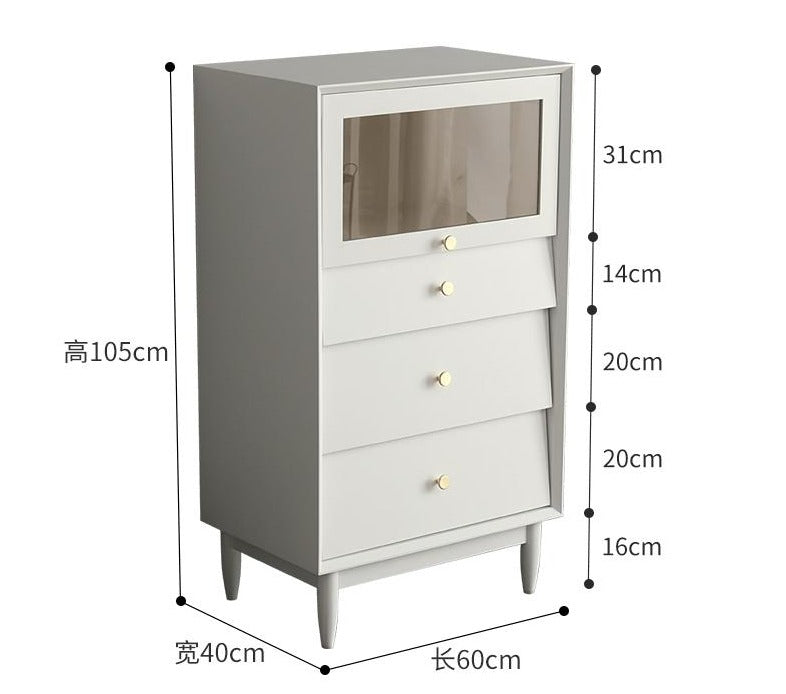 NOLAN American Pine Wood Chest of Drawers Cabinet