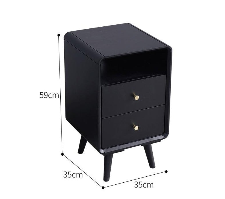 JAMES Nordic Solid Wood Bedside Cabinet Bedroom Style 35cm