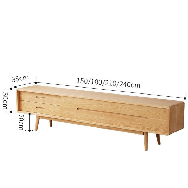 JANE RITZ TV Console Japanese Nordic Design Hard Wood Cabinet