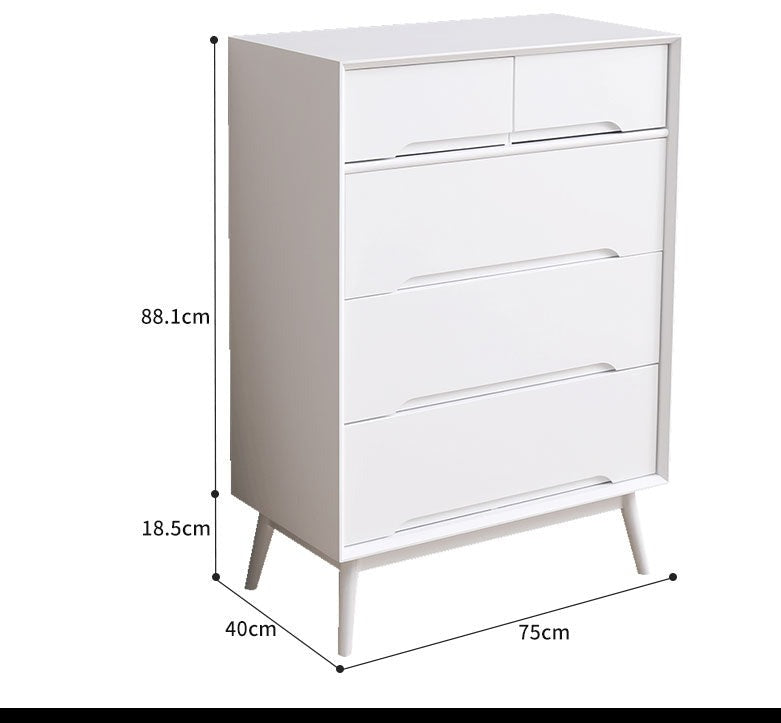 ANN Scandinavian Solid Wood Chest of Drawers Cabinet Storage ( 4 Color 2 Size )