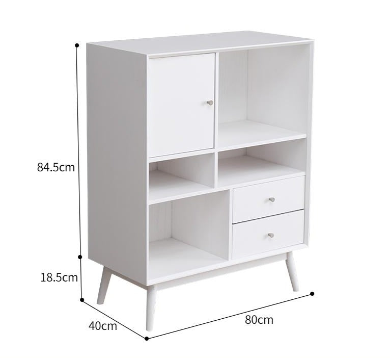 ROBERT Minimalist Bookcase Display Solid Wood