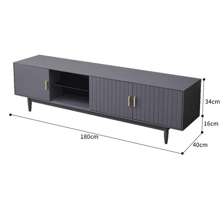 Silas TV Console Nordic Design Solid Wood Cabinet