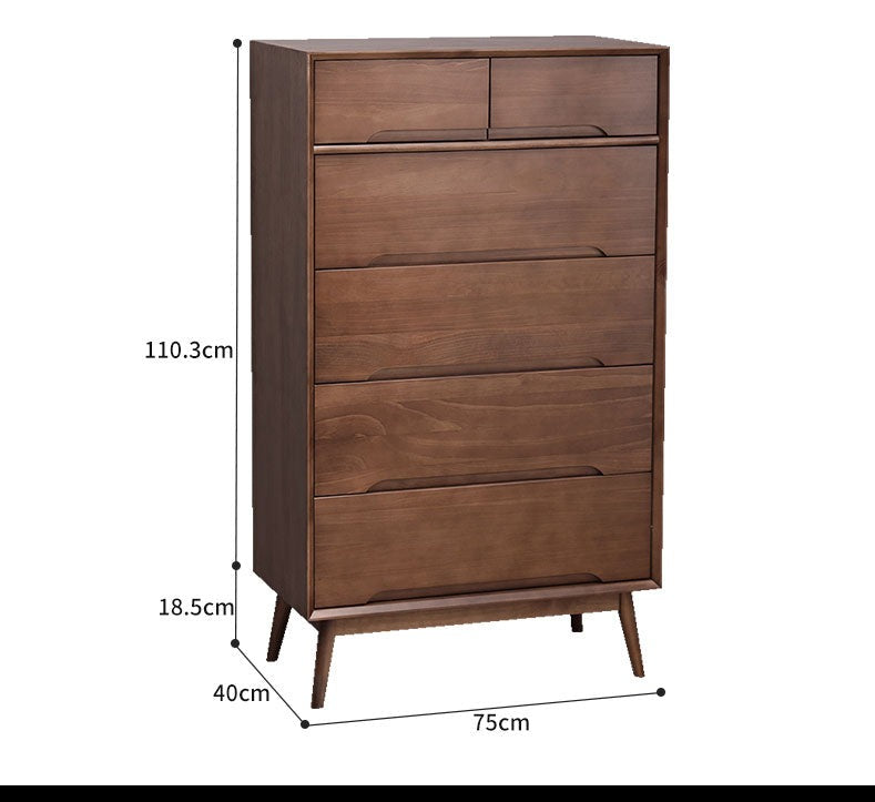 ANN Scandinavian Solid Wood Chest of Drawers Cabinet Storage ( 4 Color 2 Size )