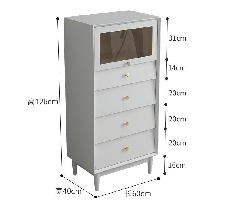 NOLAN American Pine Wood Chest of Drawers Cabinet