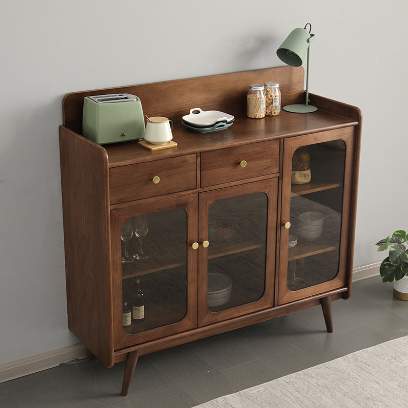 CALEB Modern Glass Display Cabinet Buffet