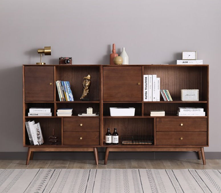 ROBERT Minimalist Bookcase Display Solid Wood