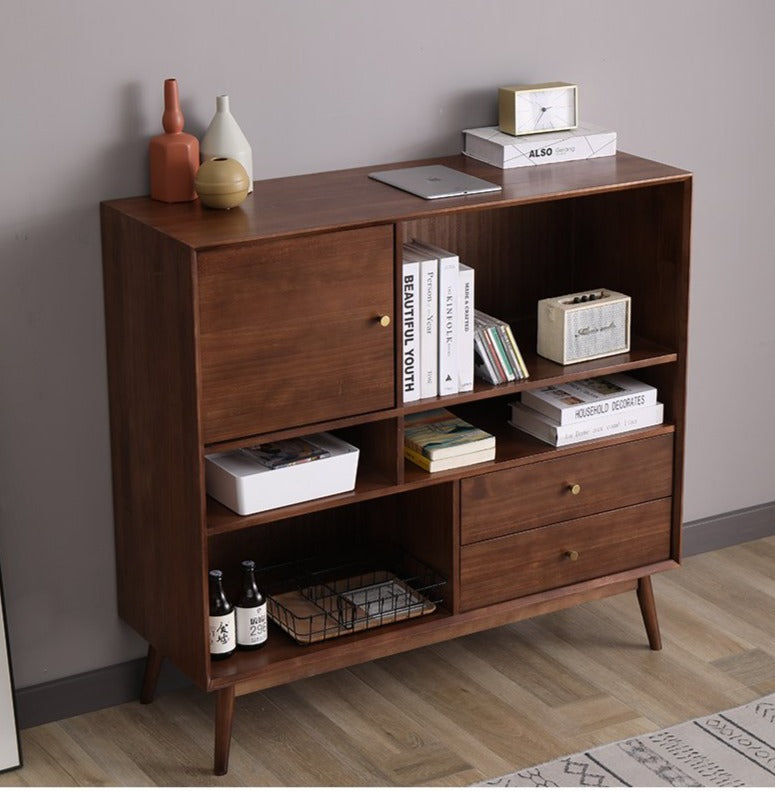 ROBERT Minimalist Bookcase Display Solid Wood