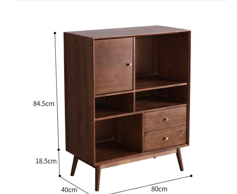 ROBERT Minimalist Bookcase Display Solid Wood