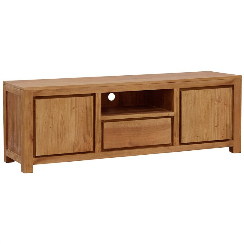 Naples Solid Timber 2 Door 1 Drawer TV Unit, 160cm, Teak SFS638SB-201-TA-NT