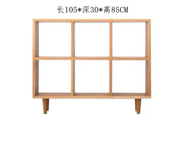 Madison Teak Bookcase Cube Nordic Solid Wood Bookshelf