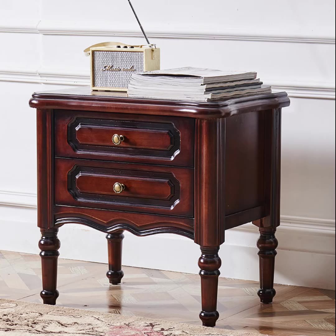 SOPHIA HILTON American Style Solid Wood Bedside Table Modern Classic