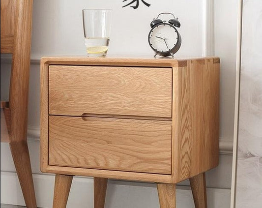 JAMESON Nordic Pure Solid Wood Bedside Table Lamp Stand