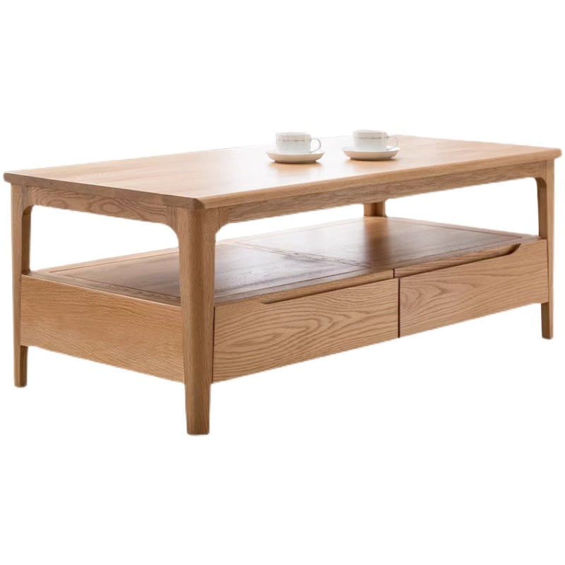 AKAGI Japanese Style Pure Solid Wood Coffee Table