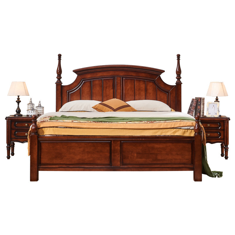 DAISY Boston Hilton Bed with carvings ( Mahogany Colour )